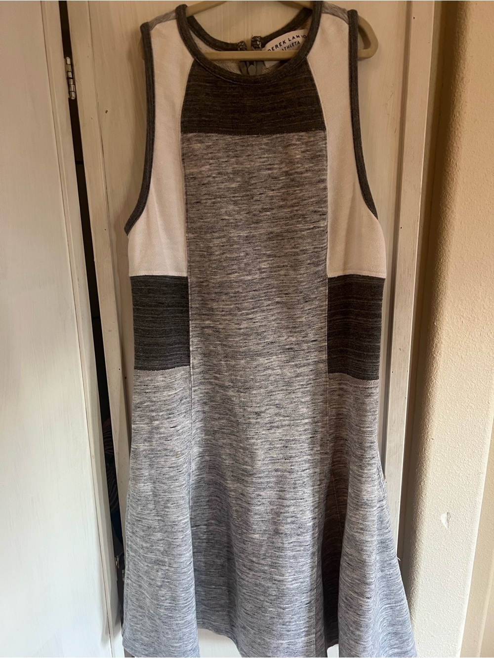 Athleta by Derek Lam IOC Women's Grey Knit A-Line Dress sz S